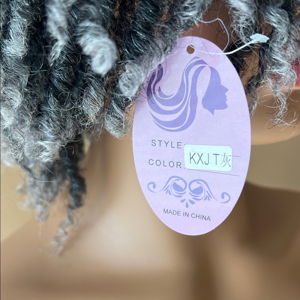6 Inch Short Dreadlocks Afro loc wig with clips in synthetic faux braided new - Picture 3 of 5